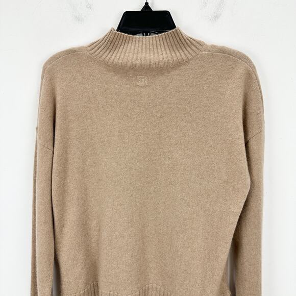 NEW Banana Republic Cashmere Sweater Pullover Mock Neck Camel Tan Womens Small - Picture 10 of 12